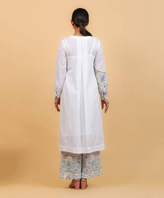 White shirt kurta set 3