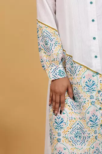 White shirt kurta set