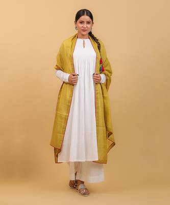 White smocking anarkali set 1