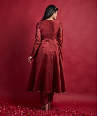Maroon anarkali set 5