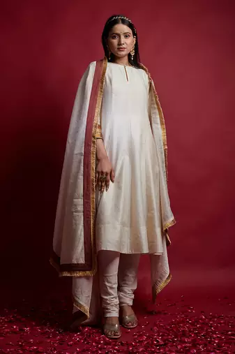 Ivory princess line anarkali set