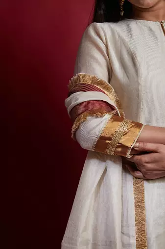 Ivory princess line anarkali set