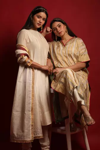 Ivory princess line anarkali set