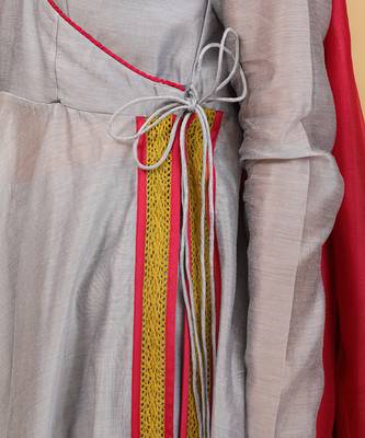 Grey chanderi anarkali set 5
