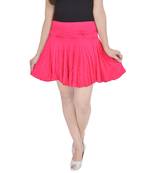 Cotton Lycra Free Size Mini Skirt with Divider