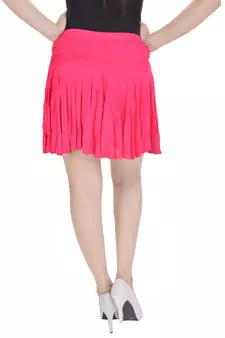 Cotton Lycra Free Size Mini Skirt with Divider