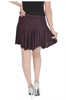 Cotton Lycra Free Size Mini Skirt with Divider