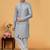Art Silk Grey Men Kurta Bottom Jacket
