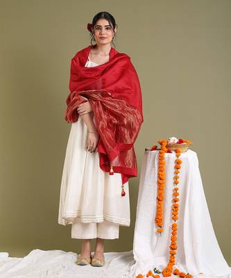 Off white anarkali set 1
