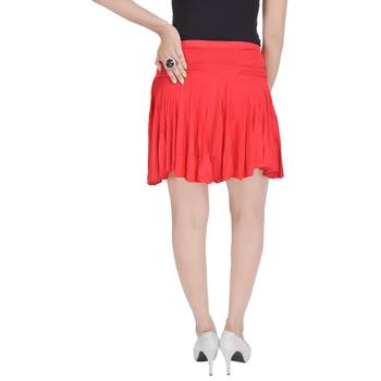 Cotton Lycra Free Size Mini Skirt with Divider 2