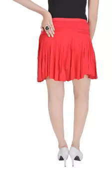 Cotton Lycra Free Size Mini Skirt with Divider