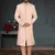 Jacquard Silk Pink Men Kurta Pajama