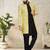 Silk Yellow Men Kurta Pajama Jacket