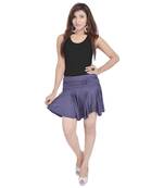 Cotton Lycra Free Size Mini Skirt with Divider