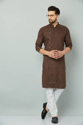 Lemonx Cotton Brown Royal Sherwani Type Kurta Payjama 2