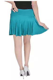 Cotton Lycra Free Size Mini Skirt with Divider
