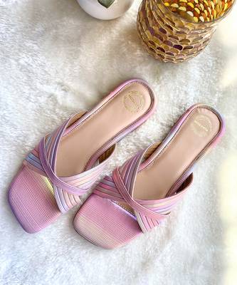 Rainbow criss cross flats 1