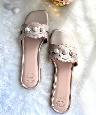 Gold pearl flats 1