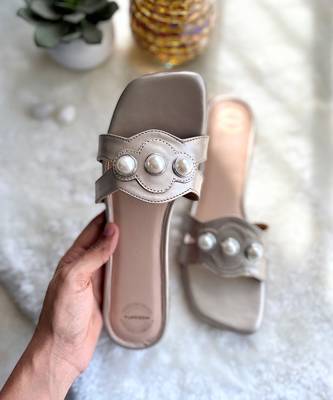 Gold pearl flats 3