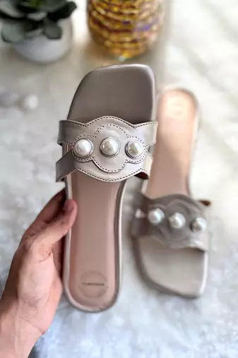 Gold pearl flats