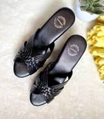Black criss cross wedges