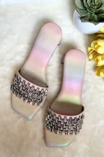Diamond rainbow heels