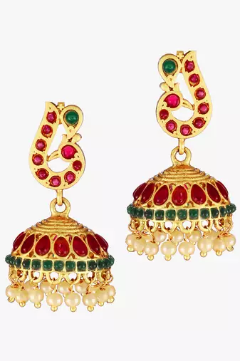 24 ct gold-plated handcrafted temple jewellery set