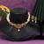Gold color choker matte gold temple necklace set