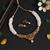 Gold color choker matte gold temple necklace set