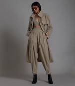 Beige milestone jacket set