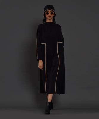 Black piping dress 1