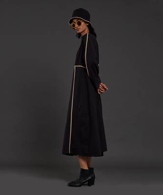 Black piping dress 4