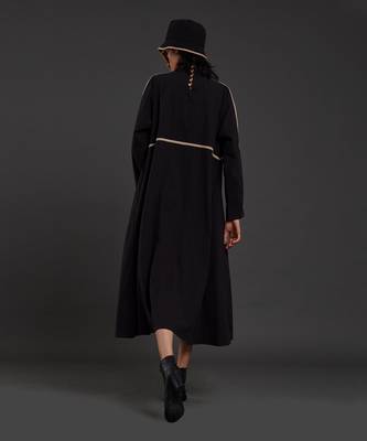 Black piping dress 5