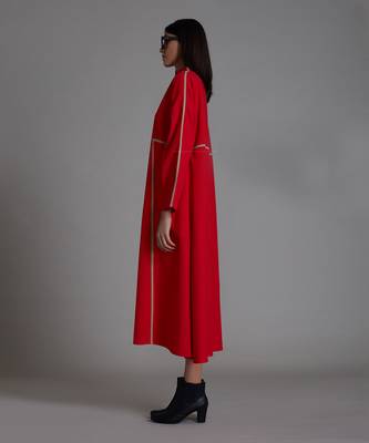 Red piping dress 2