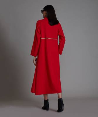 Red piping dress 3