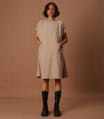 Beige pocket dress