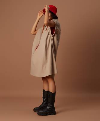 Beige pocket dress 5