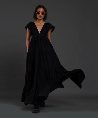 Black tiered gown 2