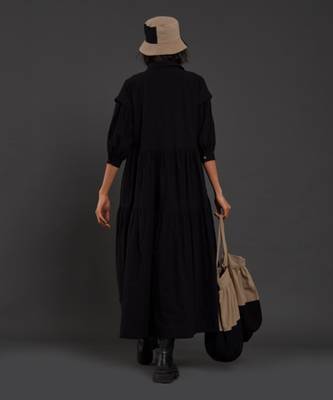 Black tiered shirt dress 2