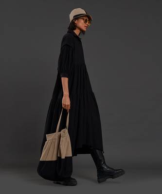 Black tiered shirt dress 3