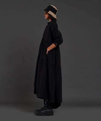 Black tiered shirt dress 4