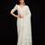 Fusionic ivory embroidered georgette-sarees with blouse