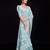 Fusionic blue embroidered georgette-sarees with blouse