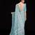 Fusionic blue embroidered georgette-sarees with blouse