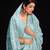Fusionic blue embroidered georgette-sarees with blouse