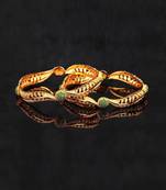 Gold Plated Stone Studded  Set of Two Bangles