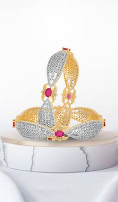 Red Cubic Zirconia Bangles And Bracelets 1