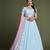 EILARA WOMEN'S SKY BLUE THREAD & EMBROIDERY WORK GEORGETTE FOR TRADITIONAL LEHENGA CHOLI
