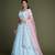 EILARA WOMEN'S SKY BLUE THREAD & EMBROIDERY WORK GEORGETTE FOR TRADITIONAL LEHENGA CHOLI