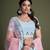 EILARA WOMEN'S SKY BLUE THREAD & EMBROIDERY WORK GEORGETTE FOR TRADITIONAL LEHENGA CHOLI